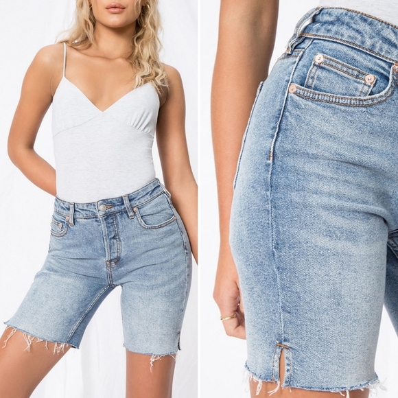 We The Free Pants - Free People We The Free Avery Button Fly Distressed Bermuda Shorts Size 29